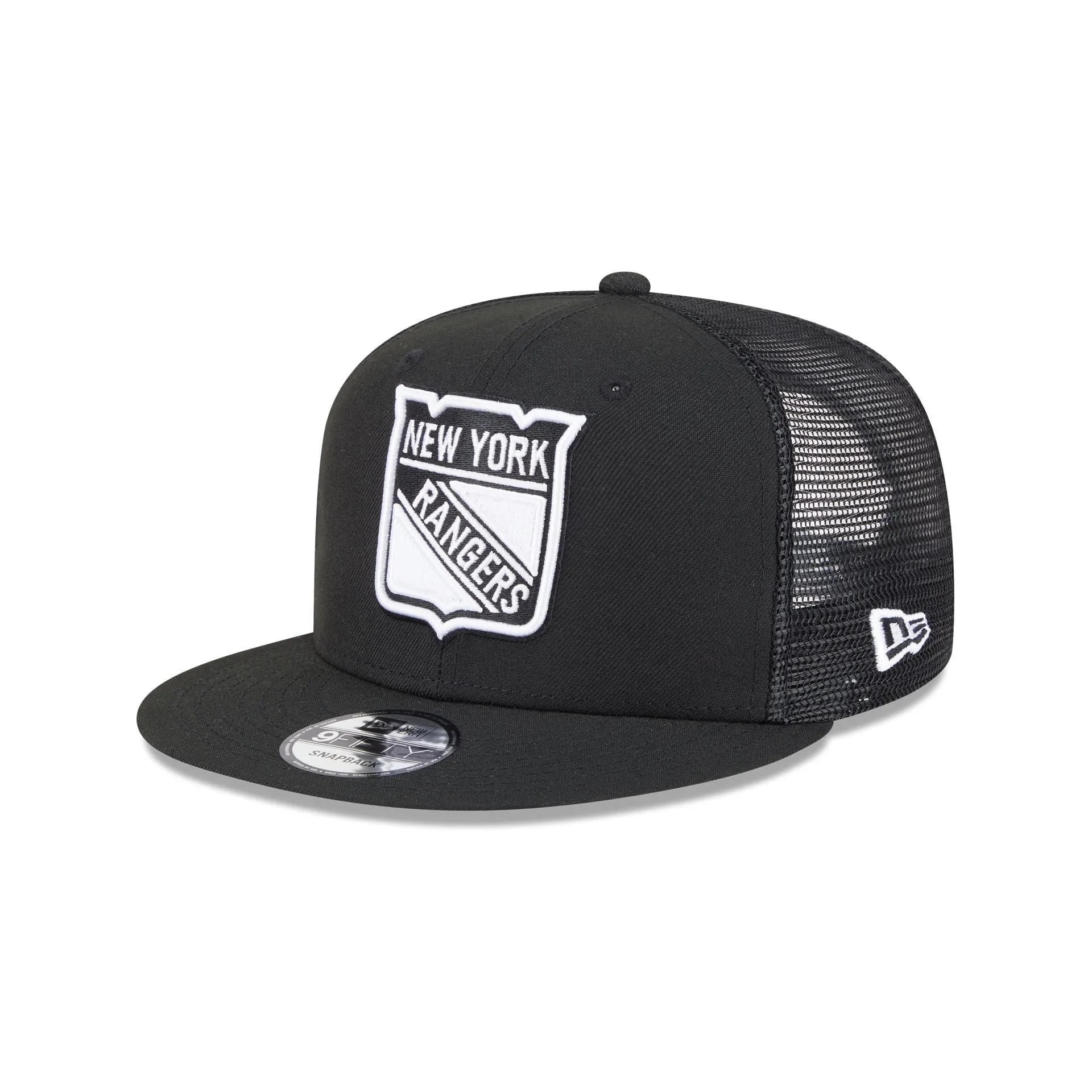 New York Rangers Black 9FIFTY Trucker Hat sold by New Era