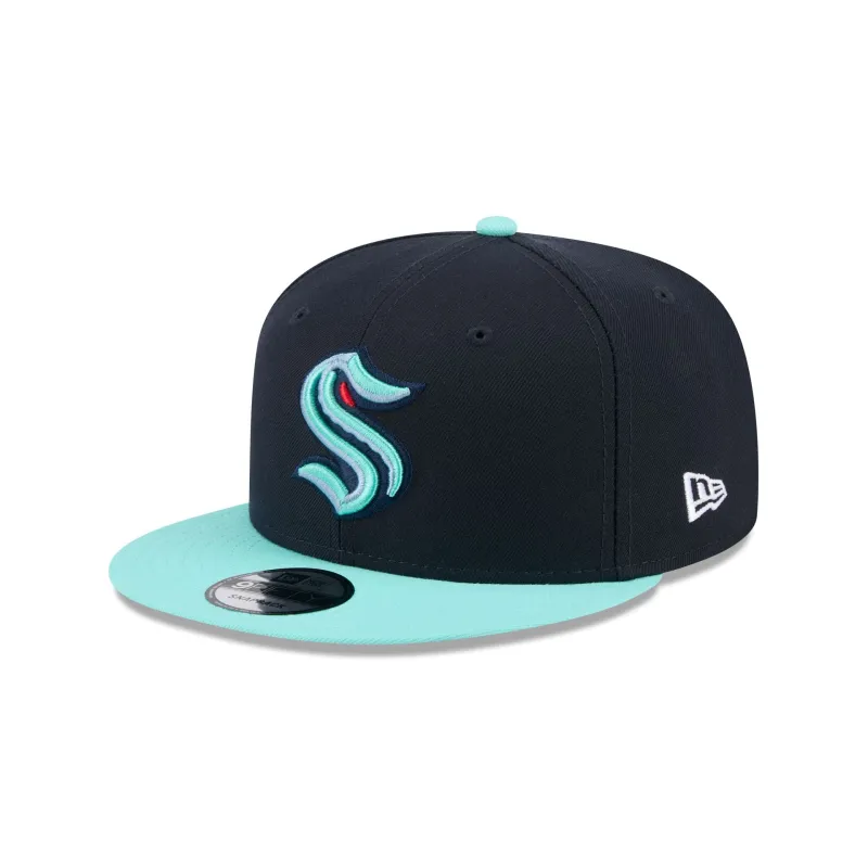 Seattle Kraken Blue Visor 9FIFTY Snapback Hat sold by New Era