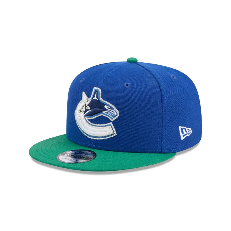Vancouver Canucks Green Visor 9FIFTY Snapback Hat sold by New Era