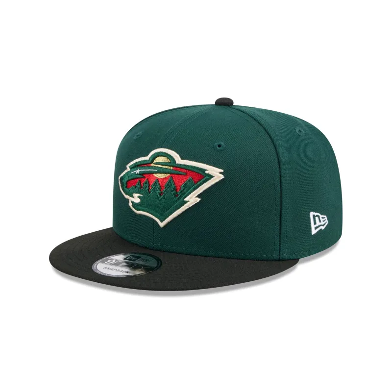 Minnesota Wild Black Visor 9FIFTY Snapback Hat sold by New Era