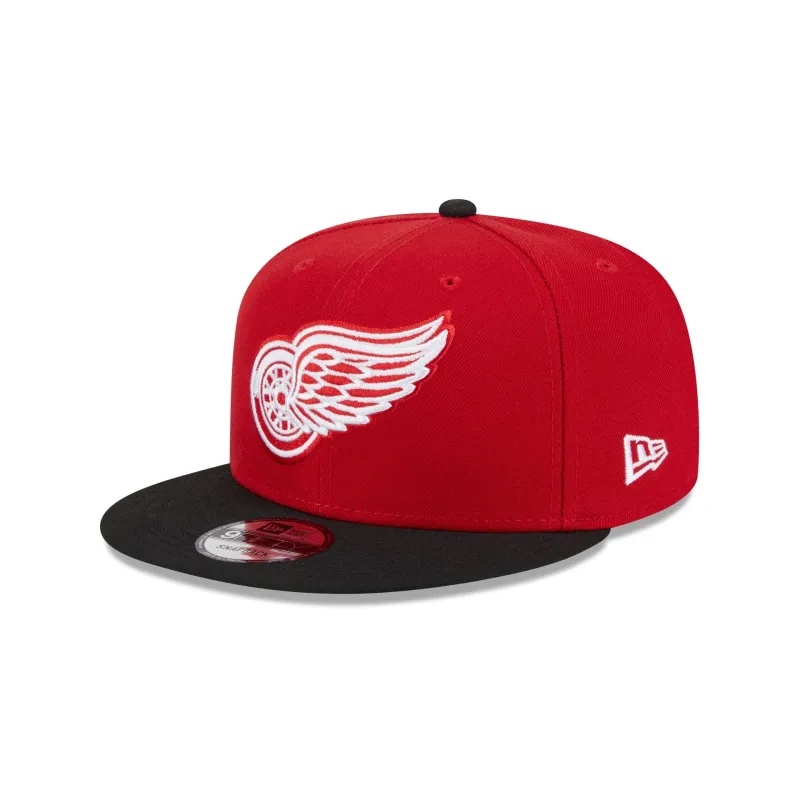Detroit Red Wings Black Visor 9FIFTY Snapback Hat sold by New Era