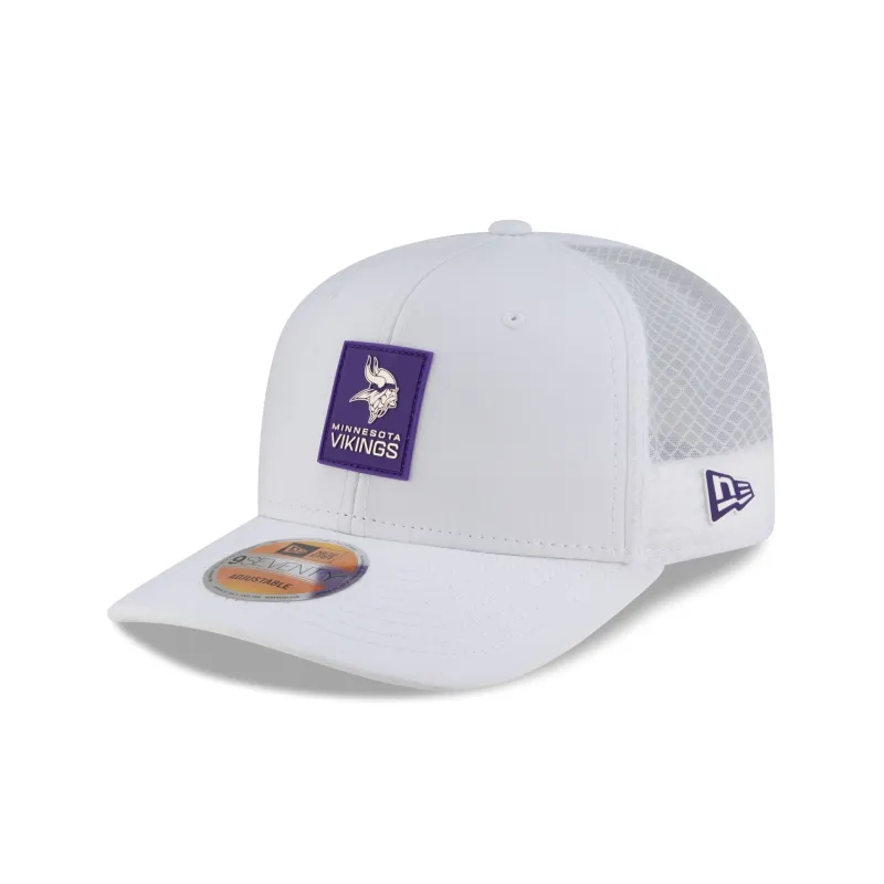 Minnesota Vikings 2025 Sideline Hot Weather White 9SEVENTY Trucker Hat sold by New Era