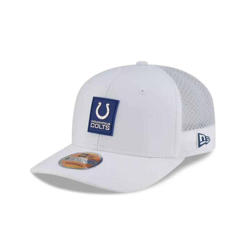 Indianapolis Colts 2025 Sideline Hot Weather White 9SEVENTY Trucker Hat sold by New Era