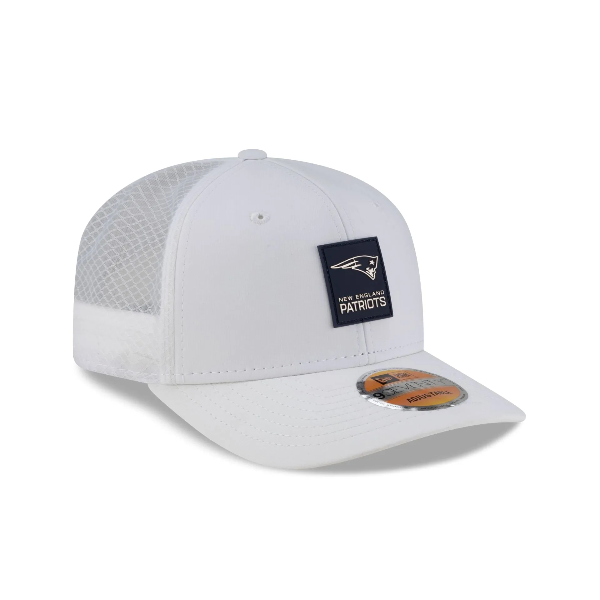 New England Patriots 2025 Sideline Hot Weather White 9SEVENTY Trucker Hat sold by New Era product image thumbnail 3