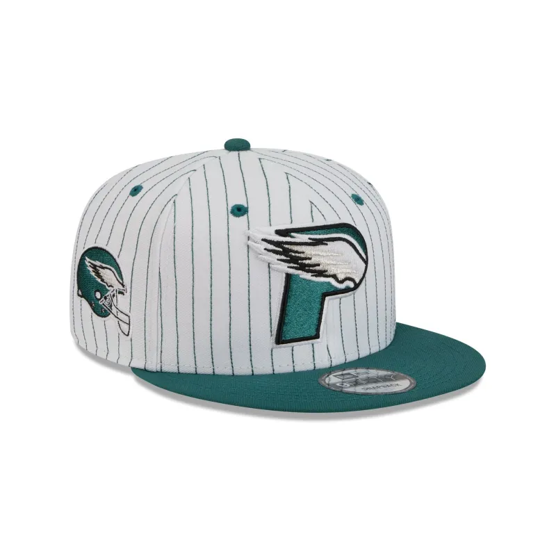 Philadelphia Eagles Deceptor Pinstripe 9FIFTY Snapback Hat sold by New Era