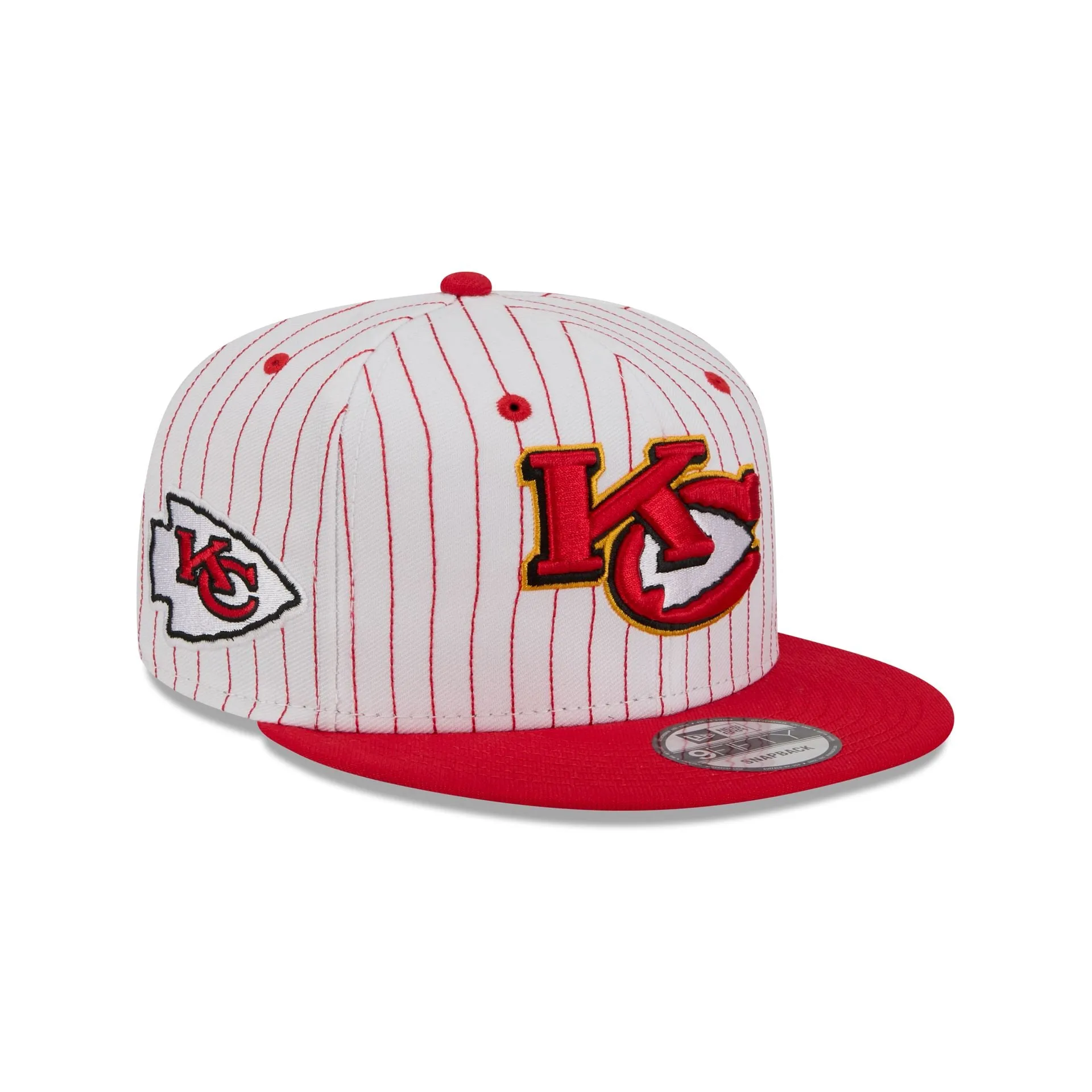 Kansas City Chiefs Deceptor Pinstripe 9FIFTY Snapback Hat sold by New Era