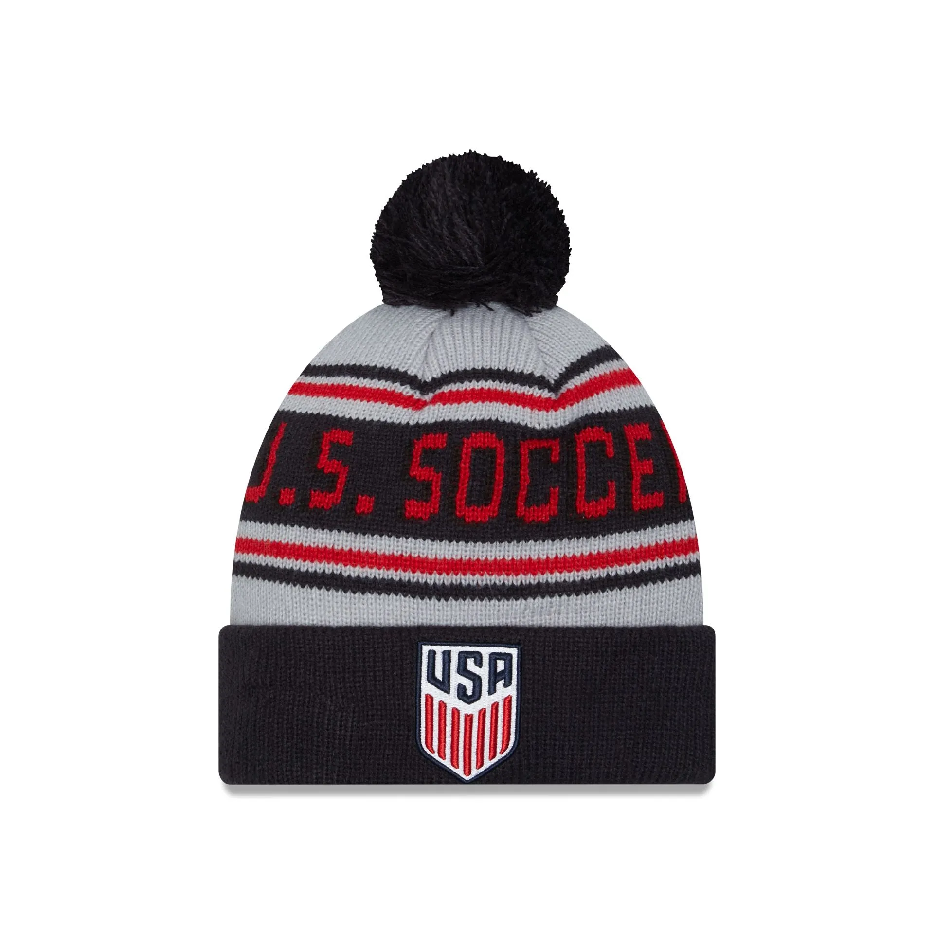 U.S. Soccer Men's National Team Navy Pom Knit Hat sold by New Era