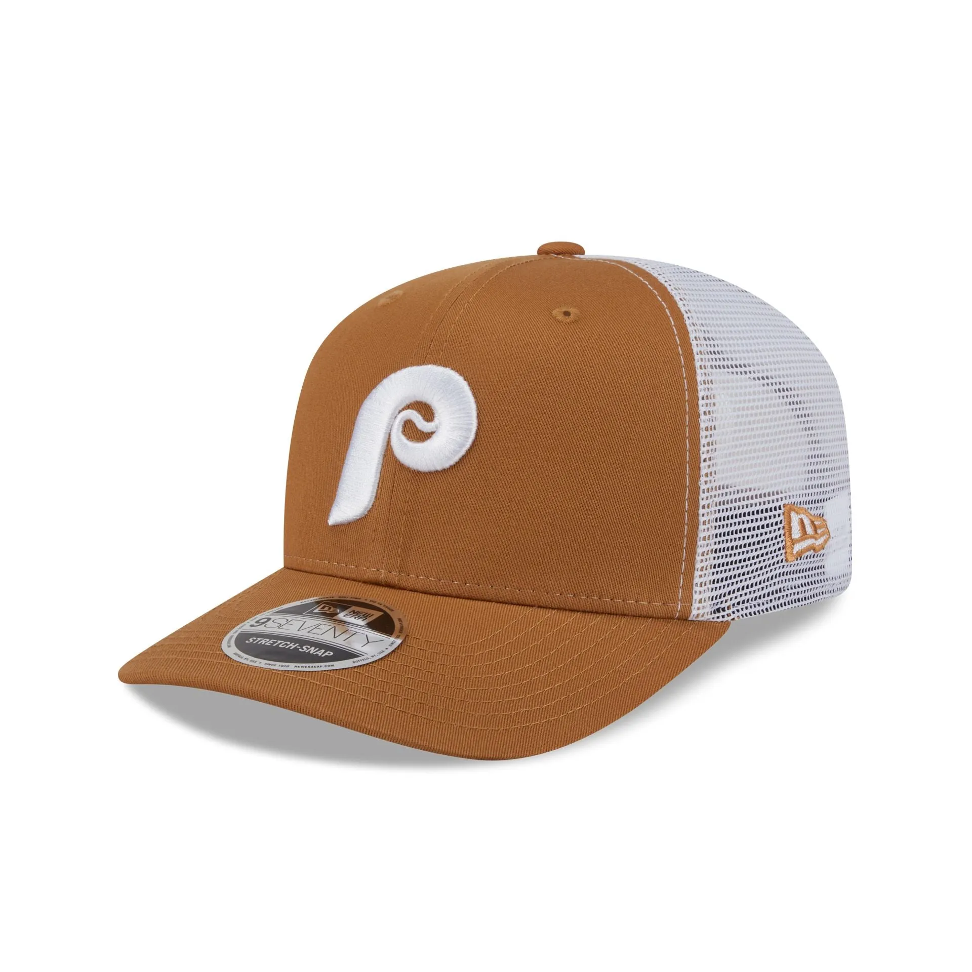 Philadelphia Phillies Bronze 9SEVENTY Trucker Hat sold by New Era