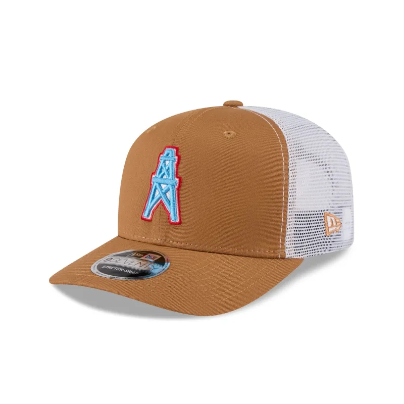 Oilers Bronze 9SEVENTY Trucker Hat sold by New Era