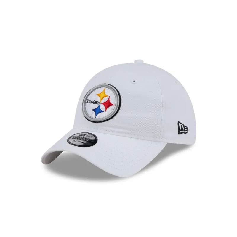 Pittsburgh Steelers White 9TWENTY Adjustable Hat sold by New Era