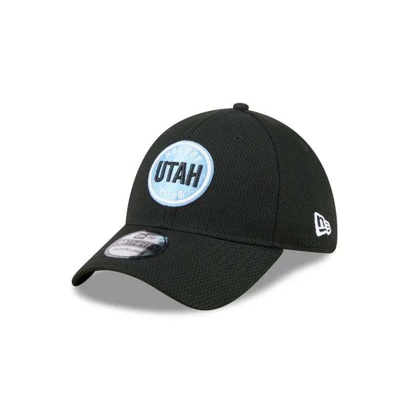 Utah Hockey Club Black 39THIRTY Stretch Fit Hat sold by New Era