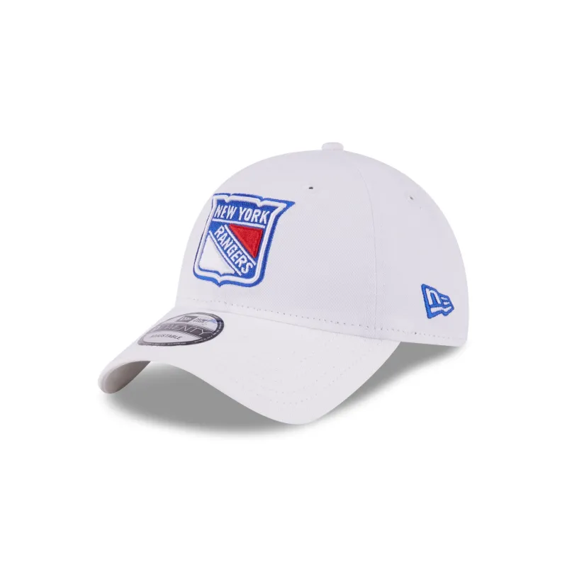 New York Rangers White 9TWENTY Adjustable Hat sold by New Era