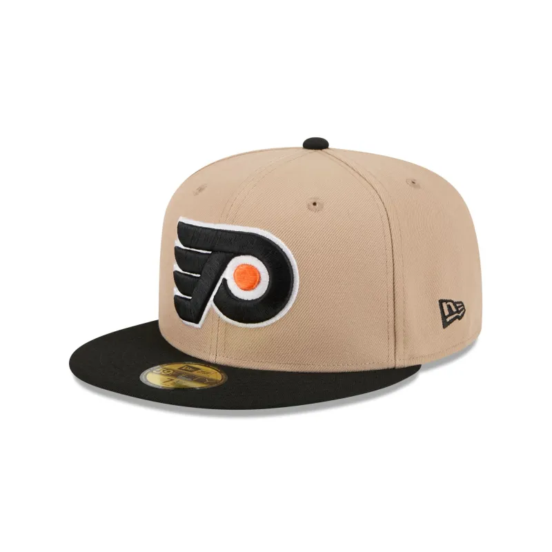 Philadelphia Flyers Camel 59FIFTY Fitted Hat sold by New Era