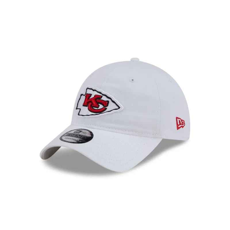 Kansas City Chiefs White 9TWENTY Adjustable Hat sold by New Era