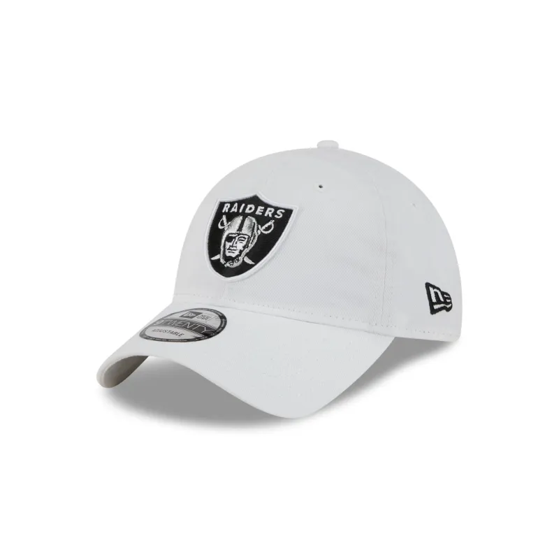 Las Vegas Raiders White 9TWENTY Adjustable Hat sold by New Era