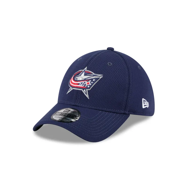 Columbus Blue Jackets Navy 39THIRTY Stretch Fit Hat sold by New Era