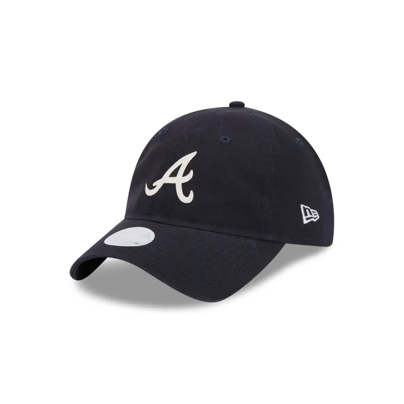 Atlanta Braves Glitter Logo Women's 9TWENTY Adjustable Hat sold by New Era