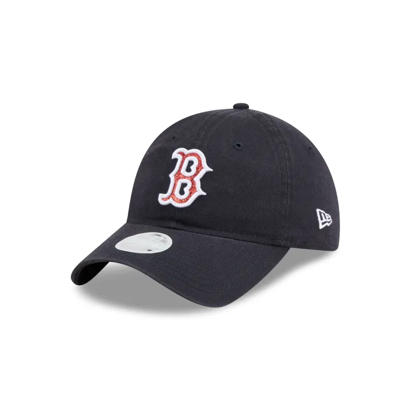 Boston Red Sox Glitter Logo Women's 9TWENTY Adjustable Hat sold by New Era