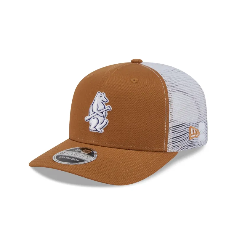 Chicago Cubs Bronze Alt 9SEVENTY Trucker Hat sold by New Era