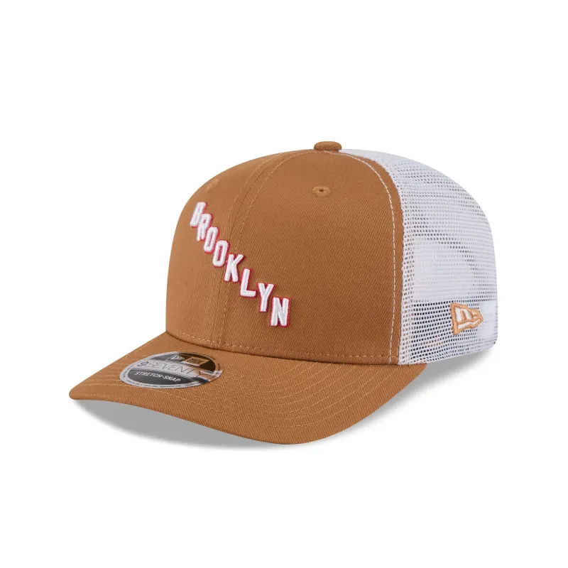 Brooklyn Americans Bronze 9SEVENTY Trucker Hat sold by New Era