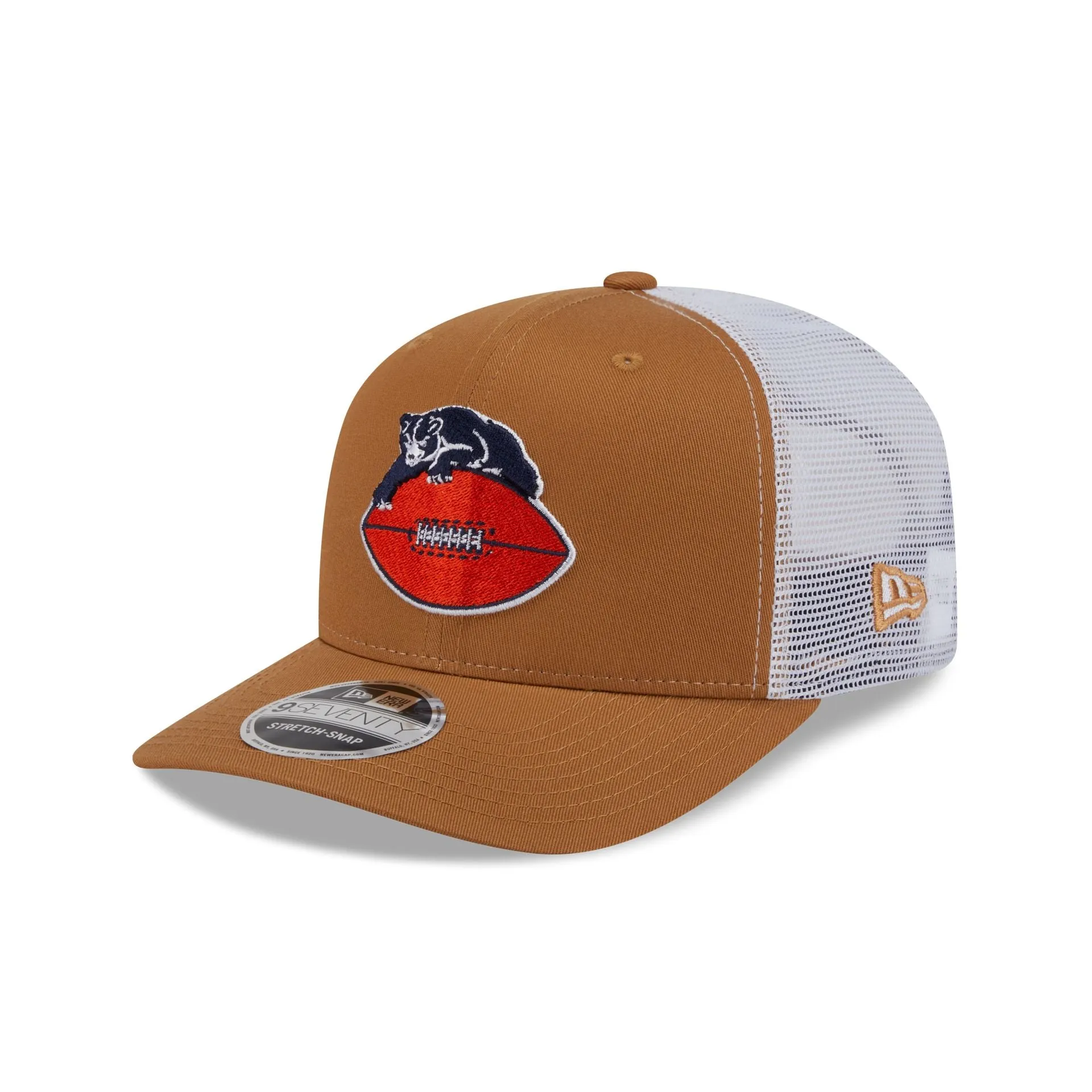 Chicago Bears Bronze 9SEVENTY Trucker Hat sold by New Era