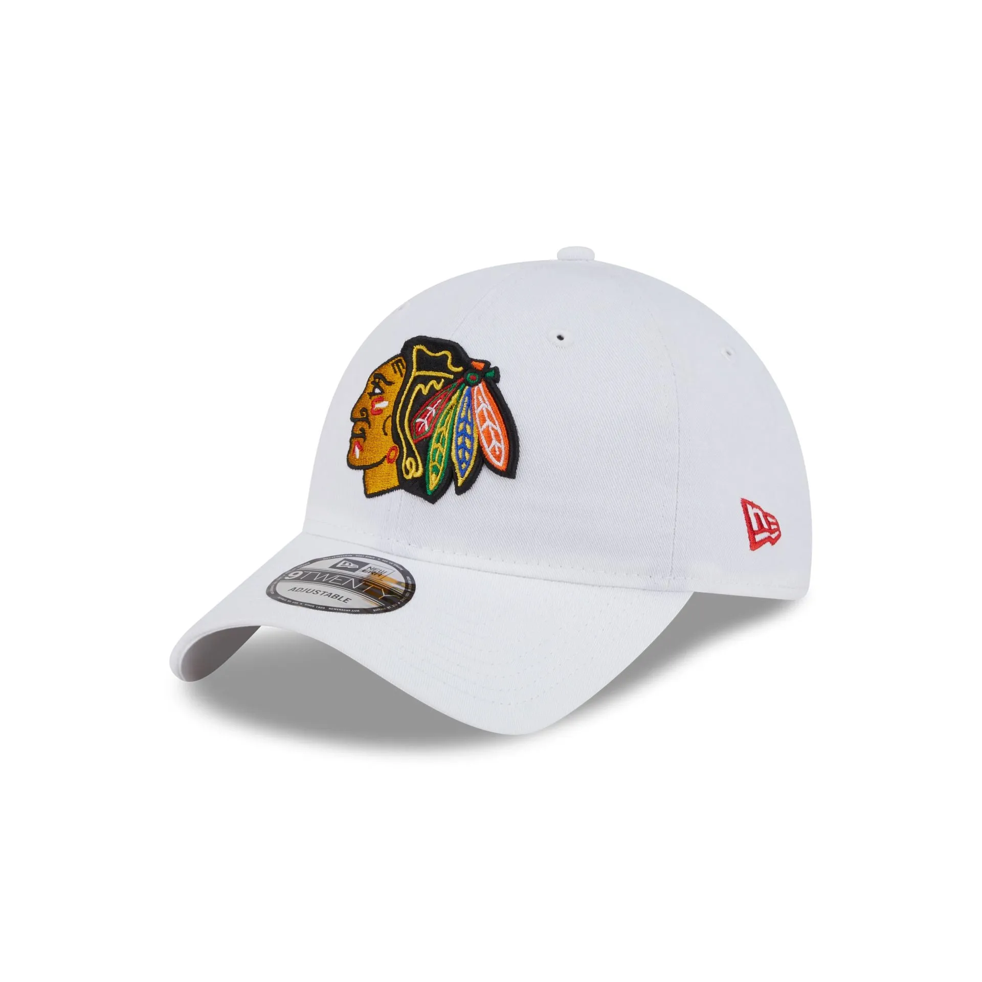 Chicago Blackhawks White 9TWENTY Adjustable Hat sold by New Era