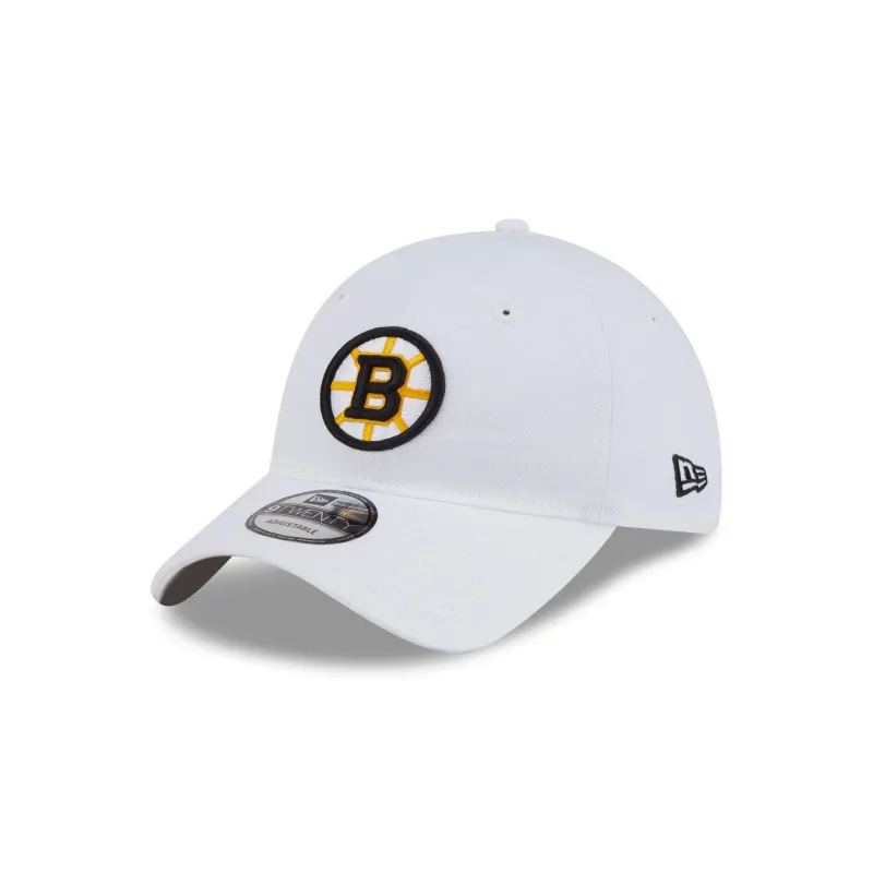 Boston Bruins White 9TWENTY Adjustable Hat sold by New Era