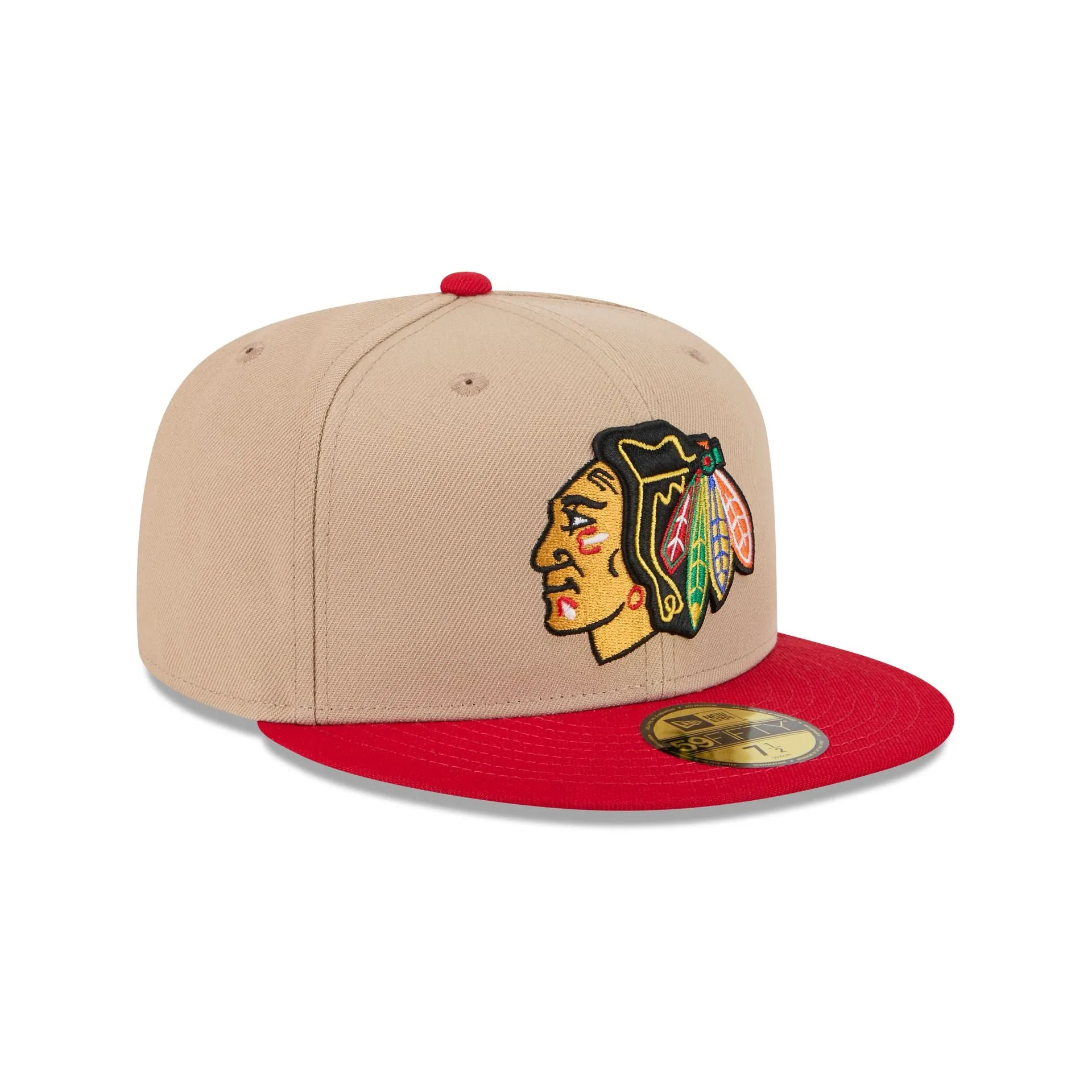 Chicago Blackhawks Camel 59FIFTY Fitted Hat sold by New Era product image thumbnail 3