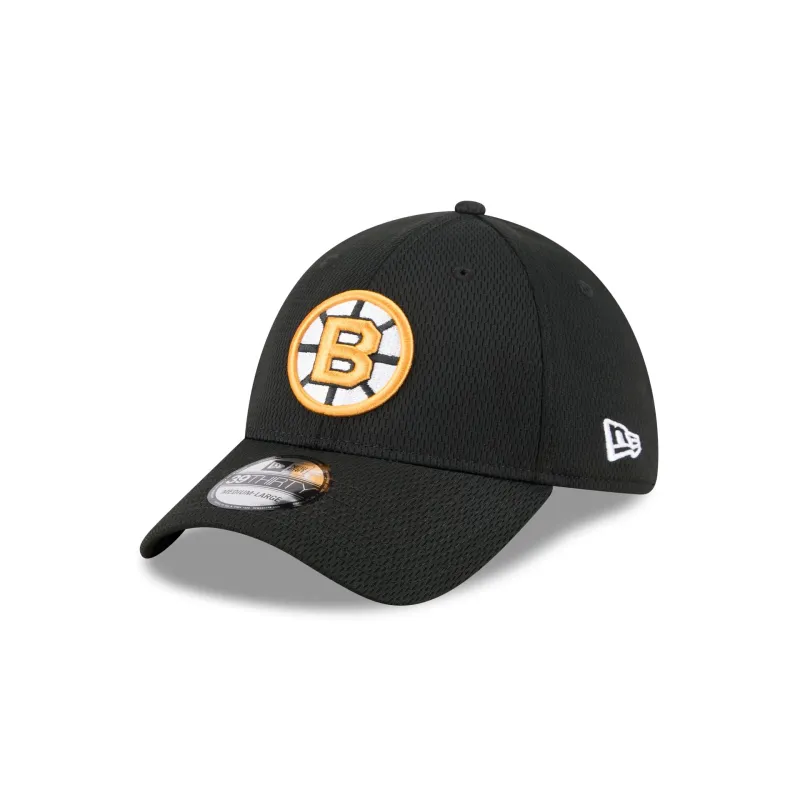 Boston Bruins Black 39THIRTY Stretch Fit Hat sold by New Era
