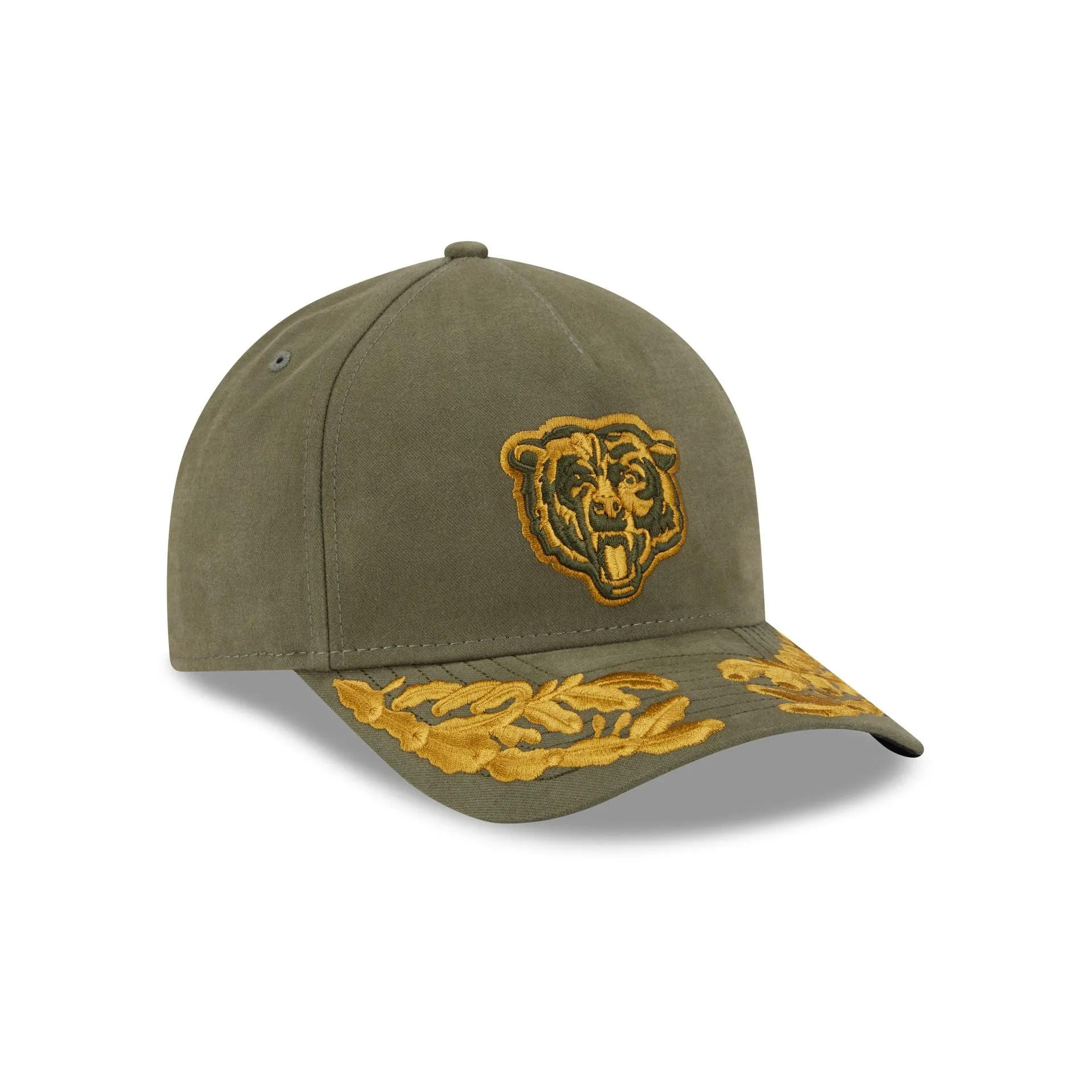 Alpha Industries x Chicago Bears Olive Green 9FORTY M-Crown A-Frame Snapback Hat sold by New Era product image thumbnail 3