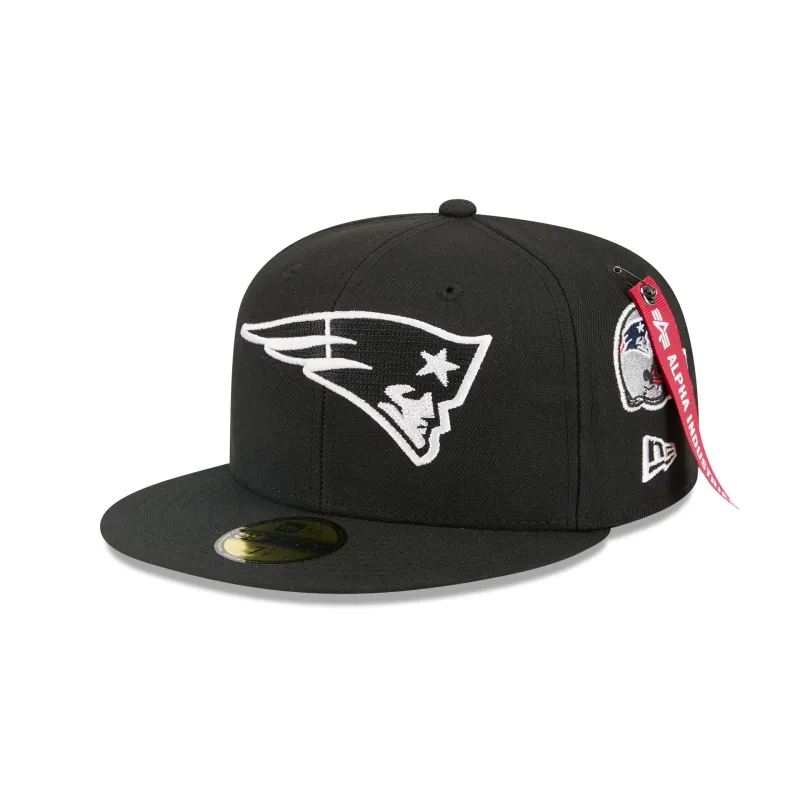 Alpha Industries x New England Patriots Black 59FIFTY Fitted Hat sold by New Era