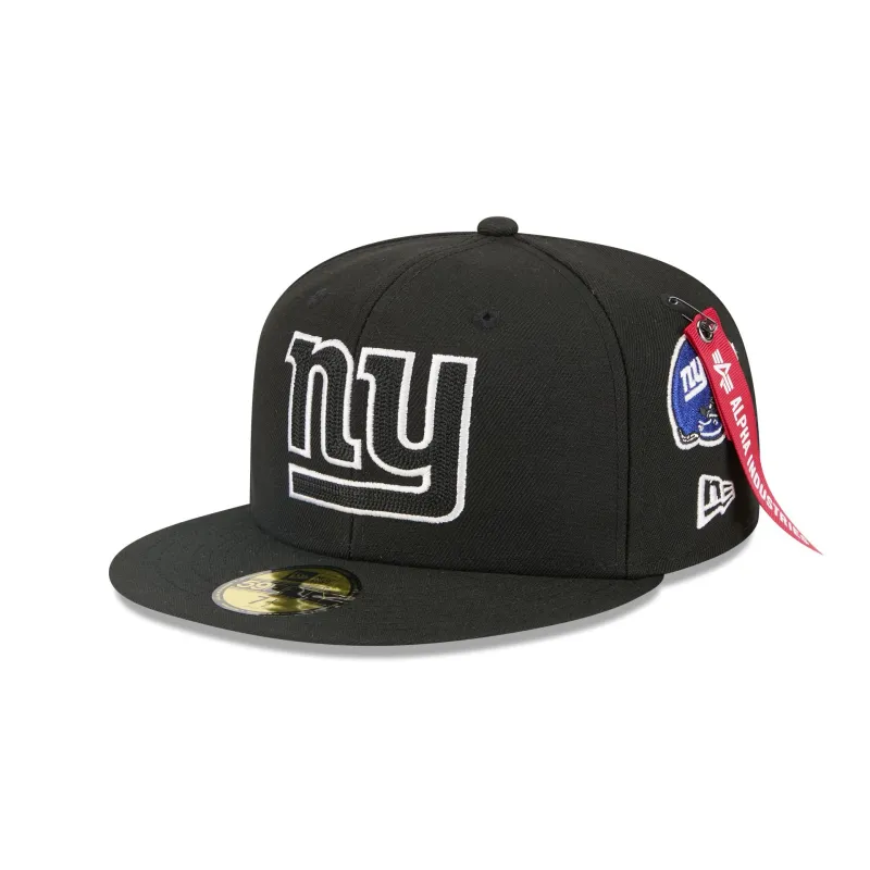 Alpha Industries x New York Giants Black 59FIFTY Fitted Hat sold by New Era