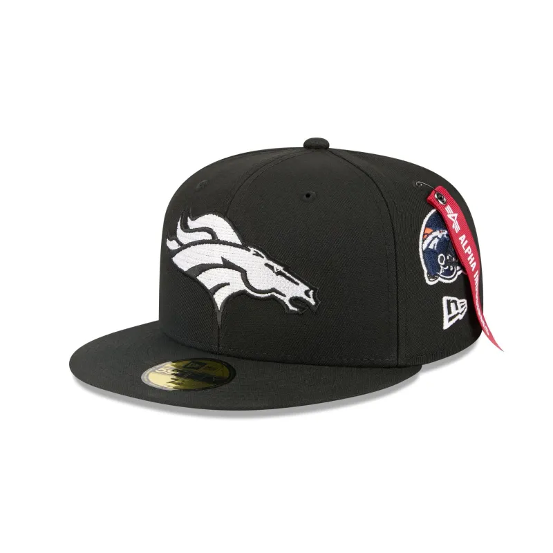 Alpha Industries x Denver Broncos Black 59FIFTY Fitted Hat sold by New Era