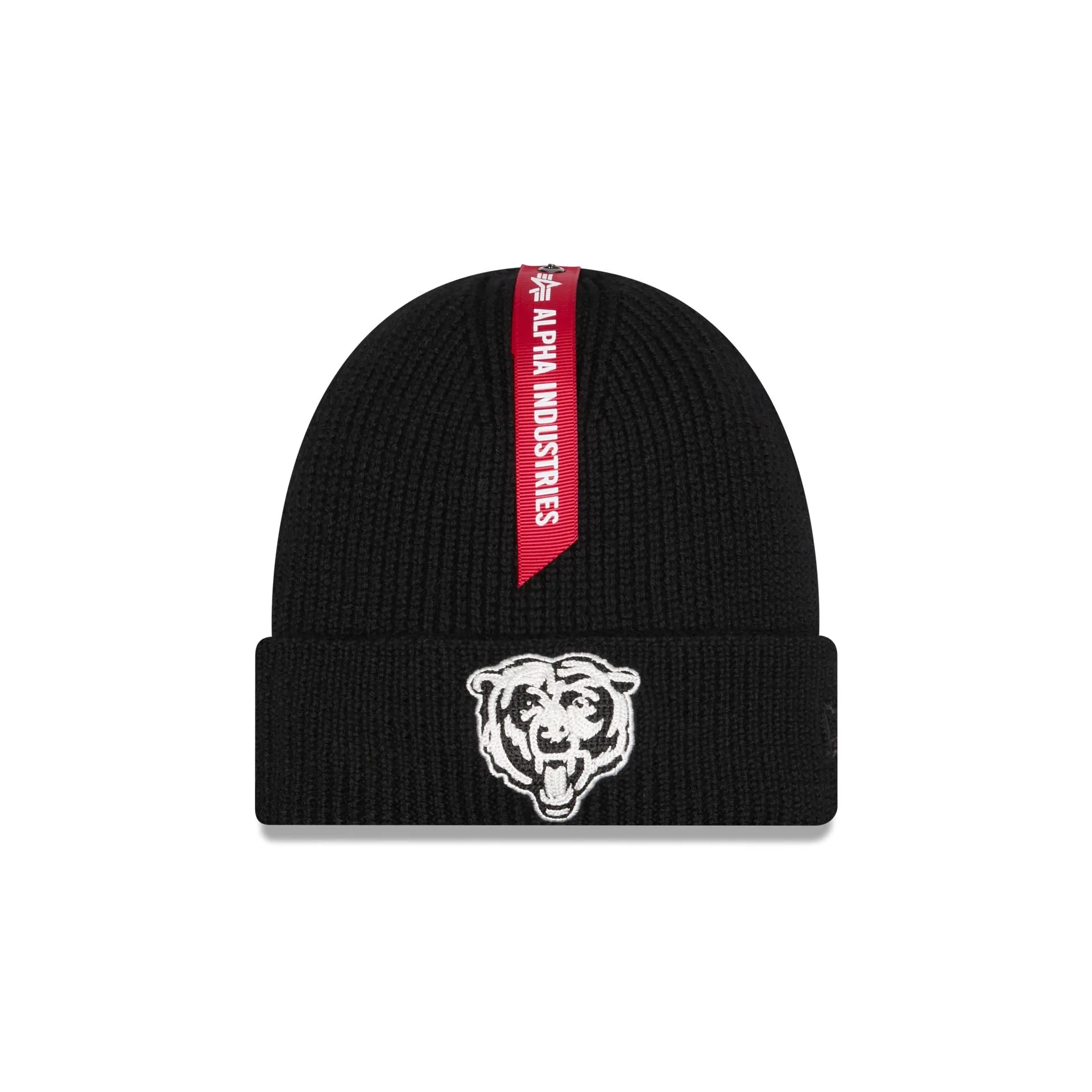 Alpha Industries x Chicago Bears Black Cuff Knit Hat sold by New Era