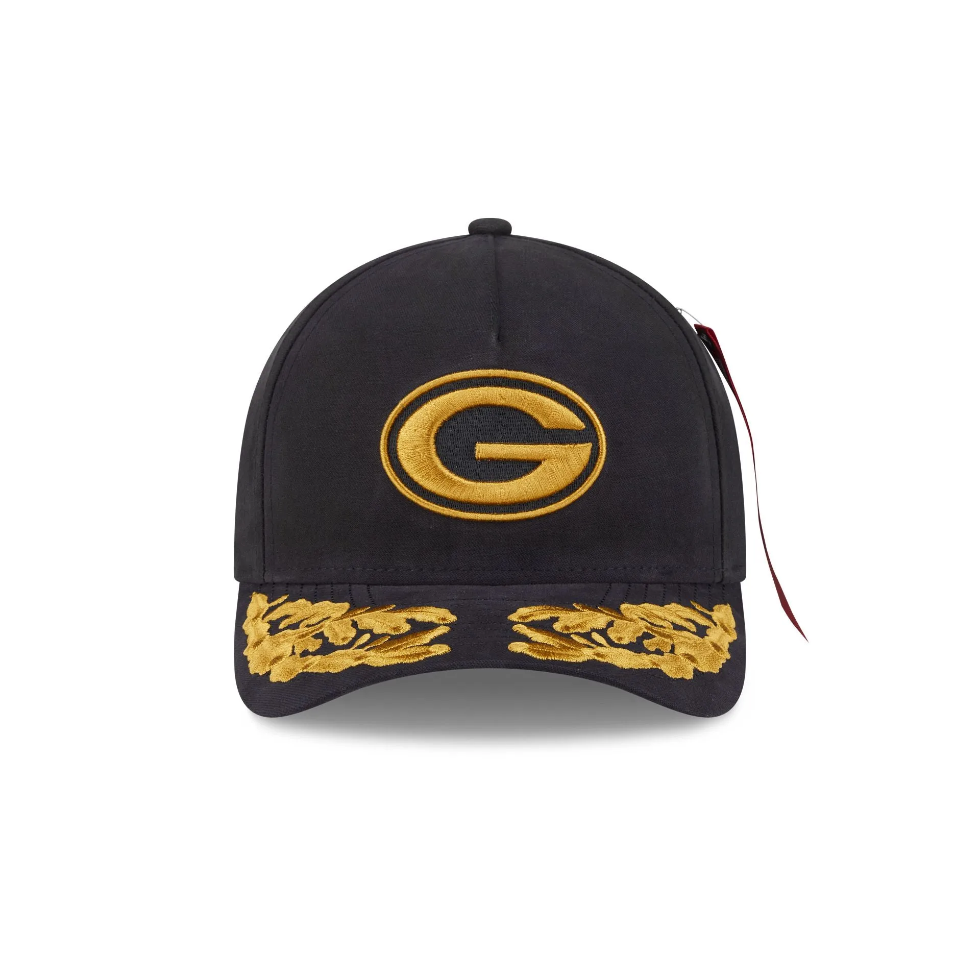 Alpha Industries x Green Bay Packers Black 9FORTY M-Crown A-Frame Snapback Hat sold by New Era product image thumbnail 2