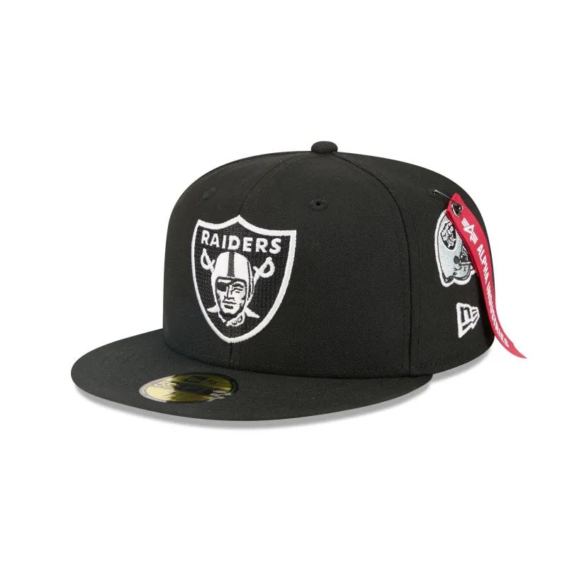 Alpha Industries x Las Vegas Raiders Black 59FIFTY Fitted Hat sold by New Era