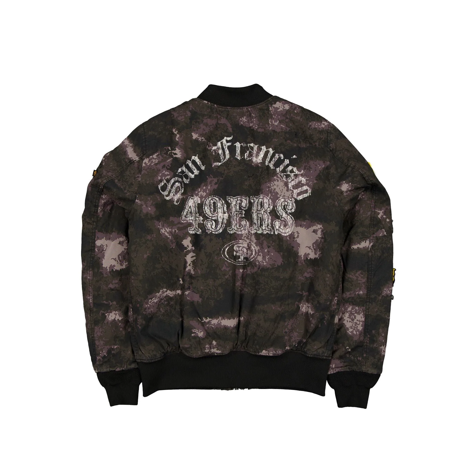Alpha Industries x San Francisco 49ers Black Camo MA-1 Bomber Jacket sold by New Era product image thumbnail 3