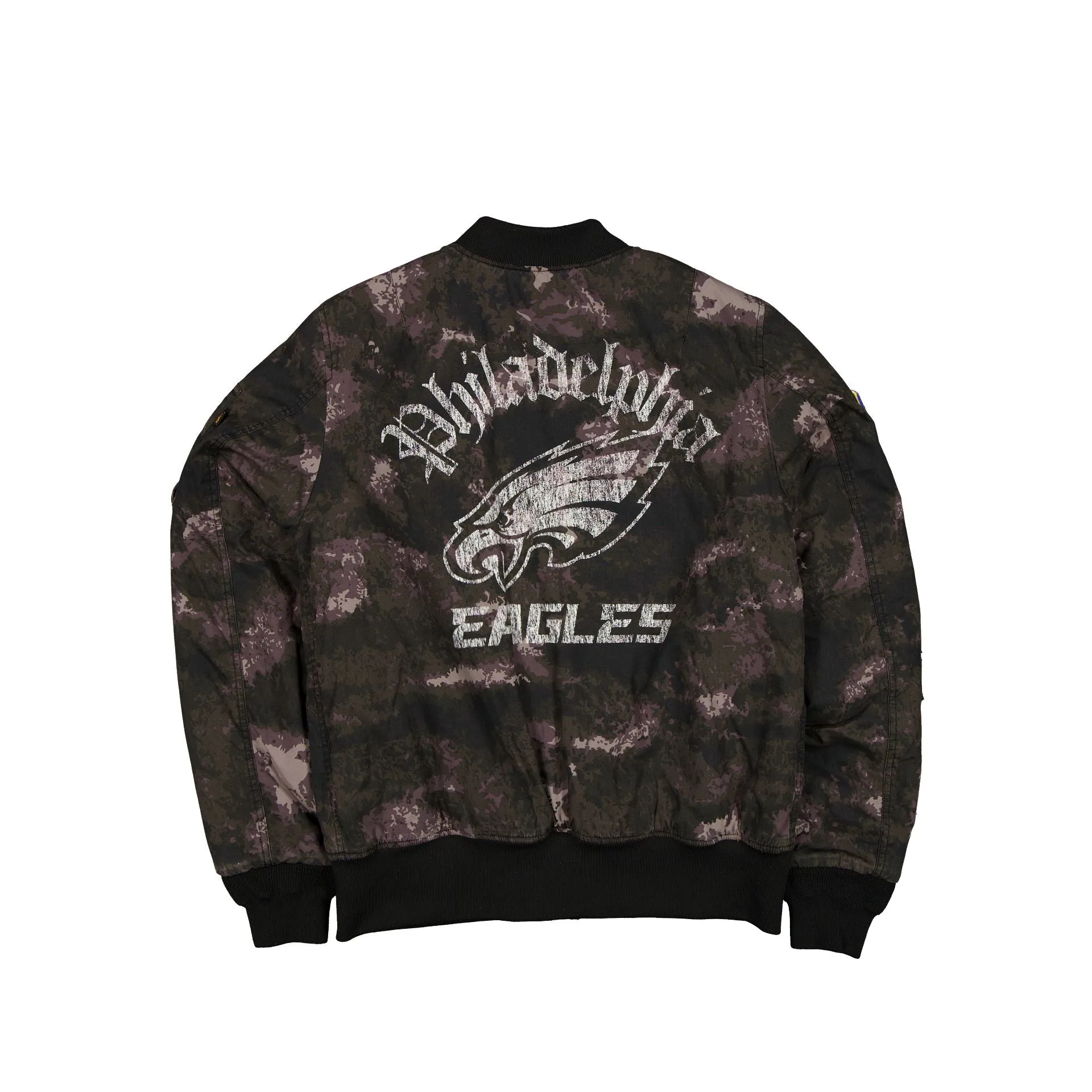 Alpha Industries x Philadelphia Eagles Black Camo MA-1 Bomber Jacket sold by New Era product image thumbnail 3