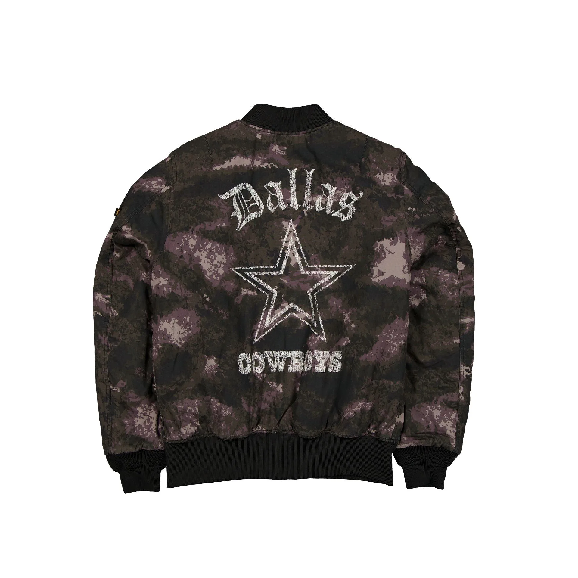 Alpha Industries x Dallas Cowboys Black Camo MA-1 Bomber Jacket sold by New Era product image thumbnail 3