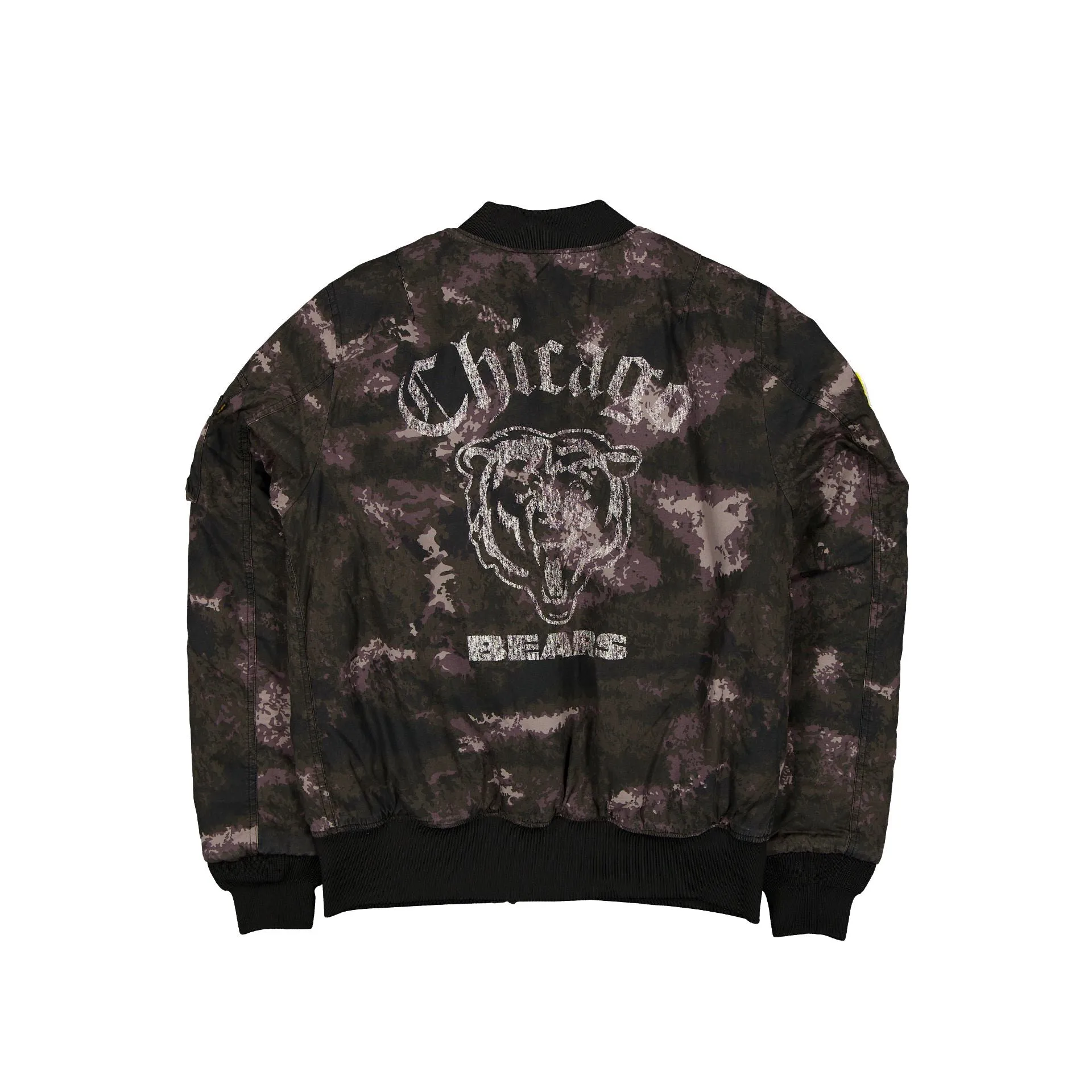 Alpha Industries x Chicago Bears Black Camo MA-1 Bomber Jacket sold by New Era product image thumbnail 3