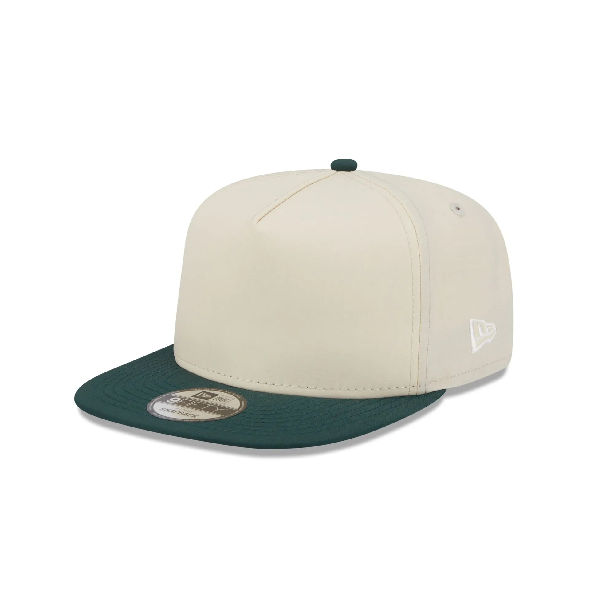 New Era Cap Cotton Nylon Dark Green Visor 9FIFTY A-Frame Snapback Hat sold by New Era