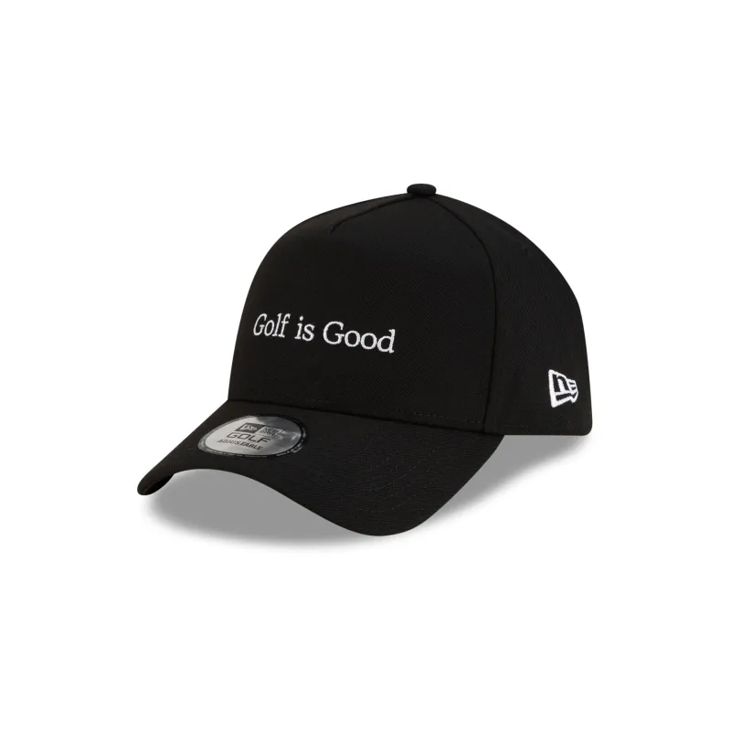 New Era Cap Golf is Good Black 9FORTY A-Frame Snapback Hat sold by New Era