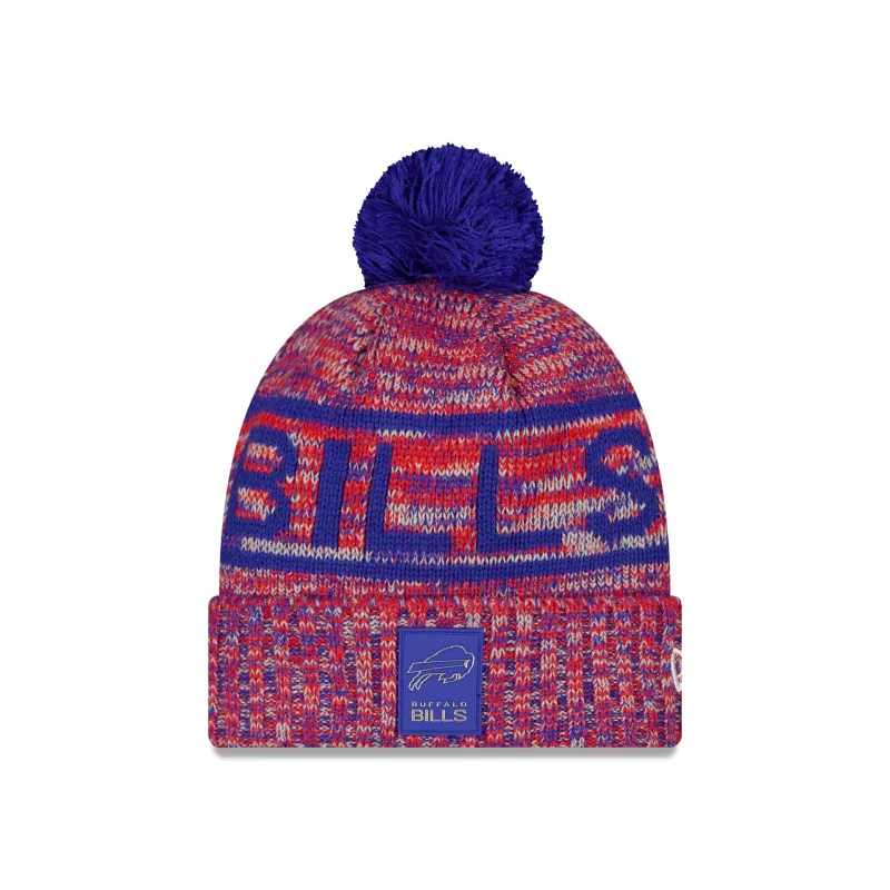Buffalo Bills 2025 Sideline Cold Weather Pom Knit Hat sold by New Era