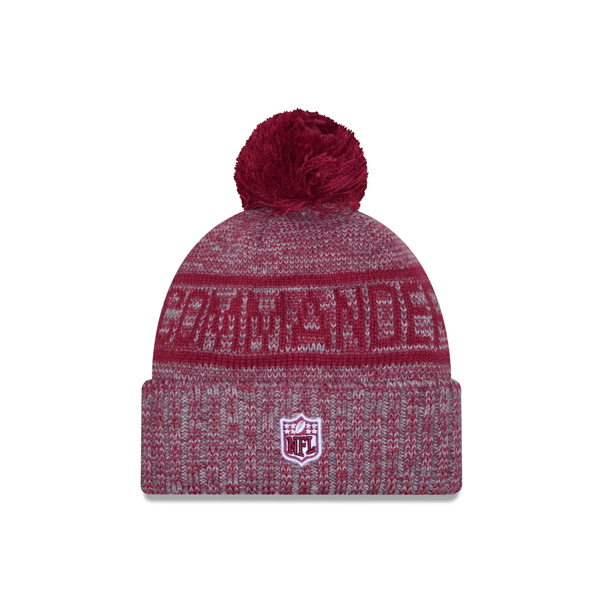 Washington Commanders 2025 Sideline Cold Weather Gray Pom Knit Hat sold by New Era product image thumbnail 3
