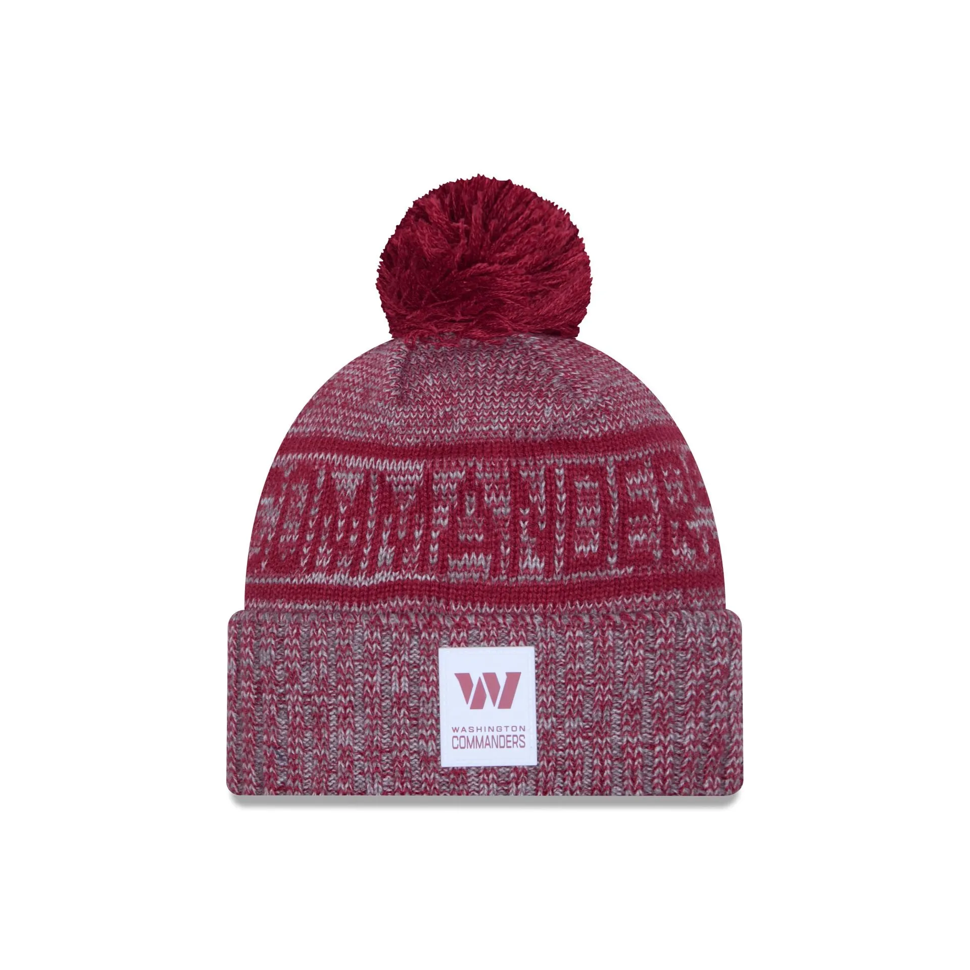 Washington Commanders 2025 Sideline Cold Weather Gray Pom Knit Hat sold by New Era
