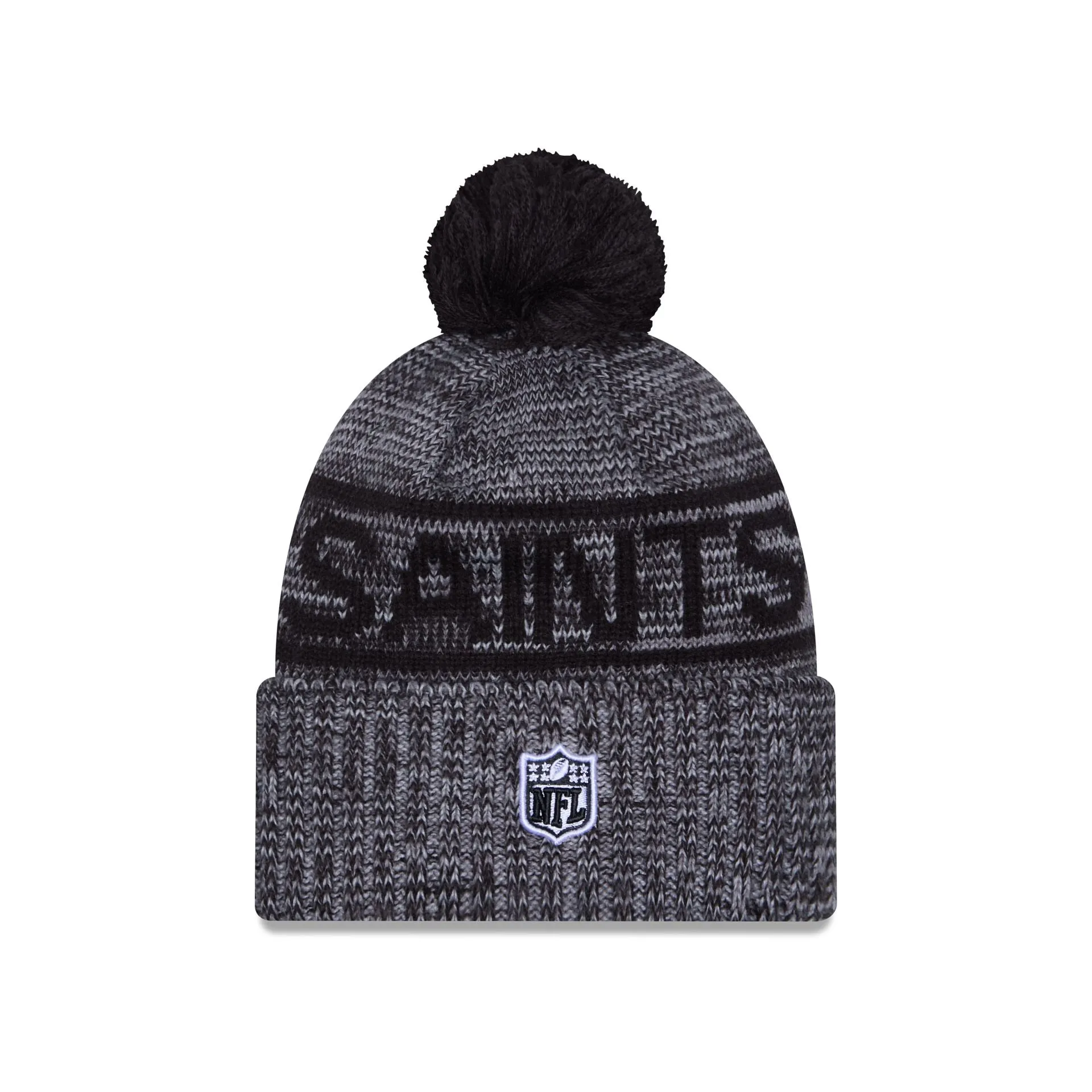 New Orleans Saints 2025 Sideline Cold Weather Gray Pom Knit Hat sold by New Era product image thumbnail 3