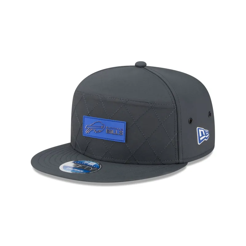 Buffalo Bills 2025 Sideline Cold Weather Steel Clouds Split Panel 9FIFTY Snapback Hat sold by New Era
