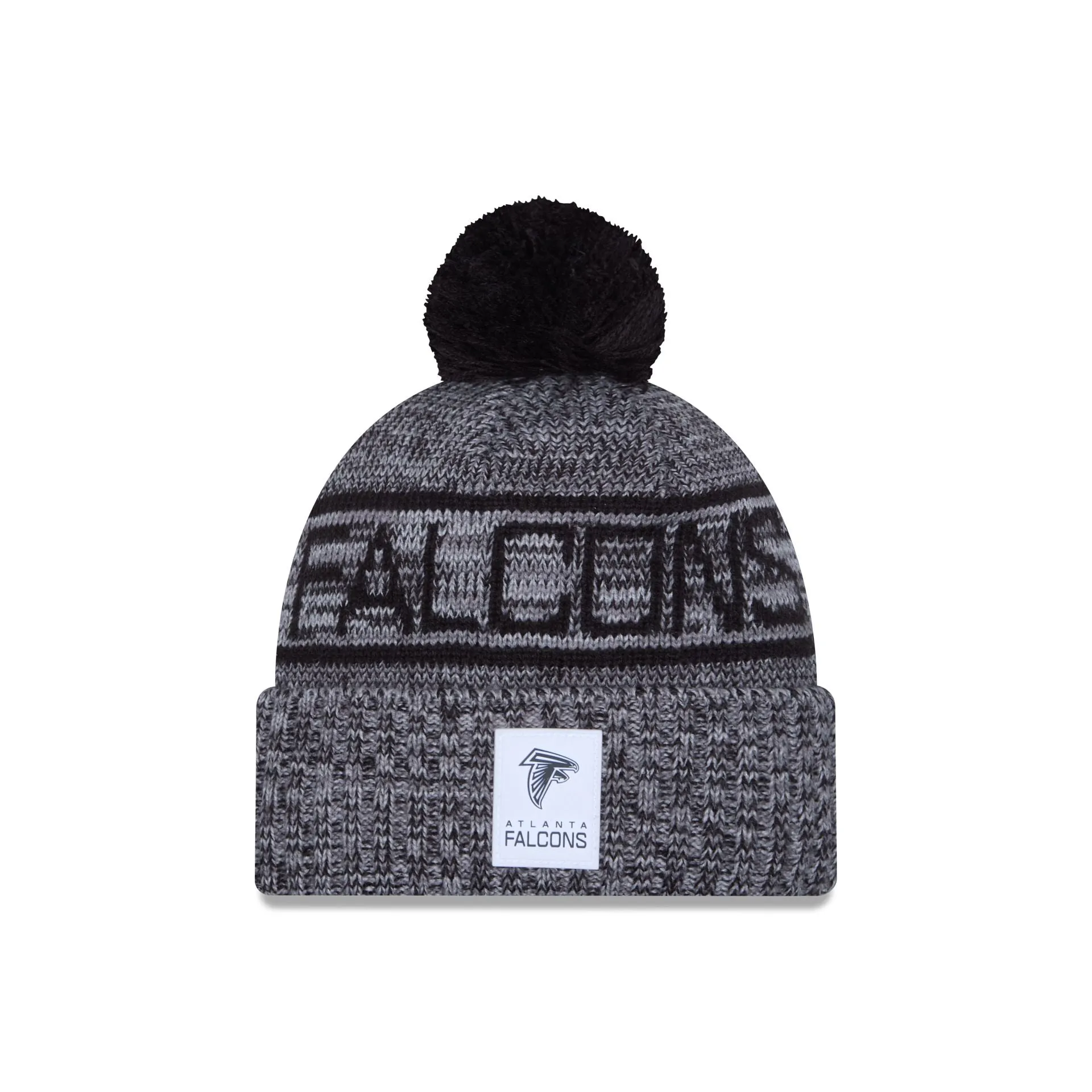 Atlanta Falcons 2025 Sideline Cold Weather Gray Pom Knit Hat sold by New Era