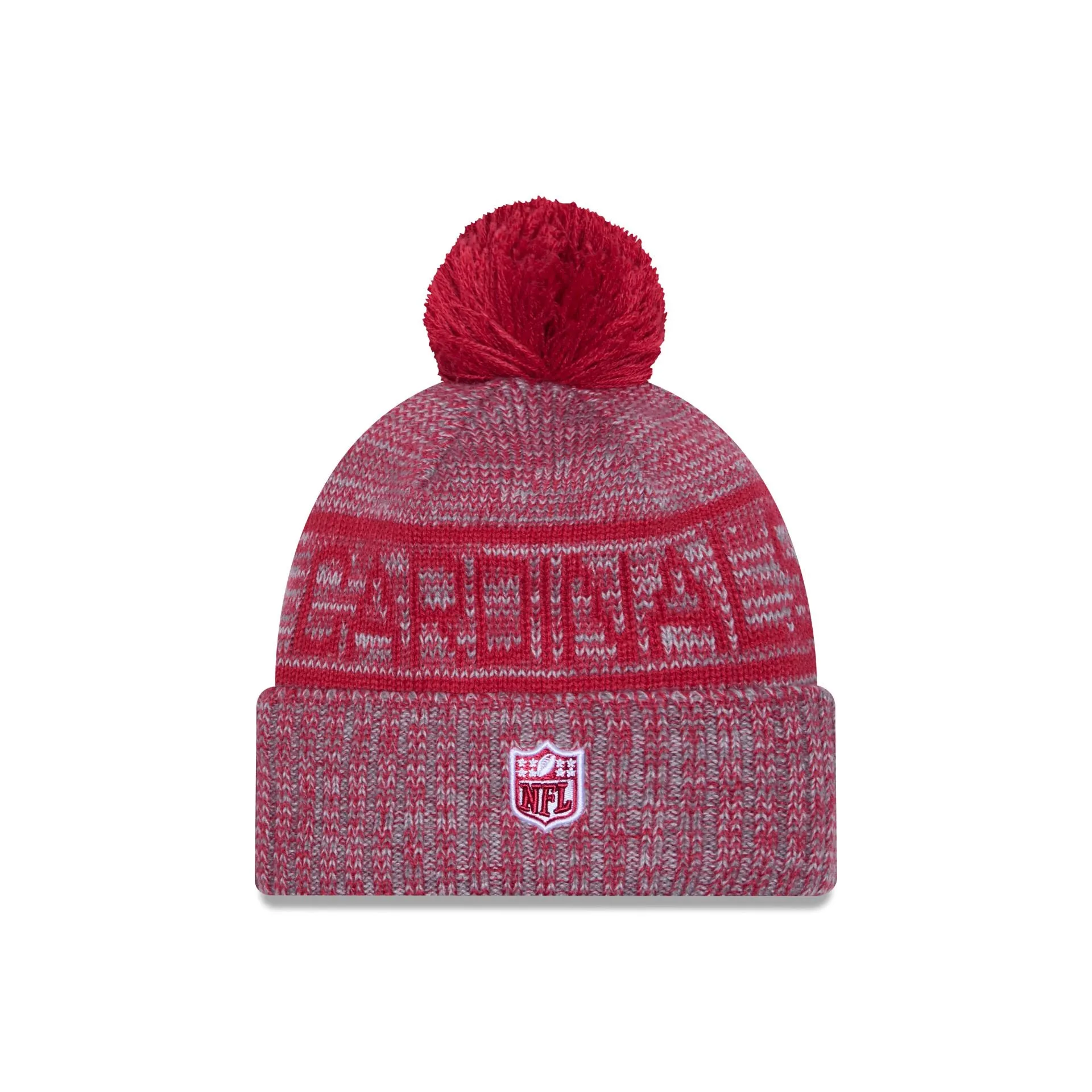 Arizona Cardinals 2025 Sideline Cold Weather Gray Pom Knit Hat sold by New Era product image thumbnail 3