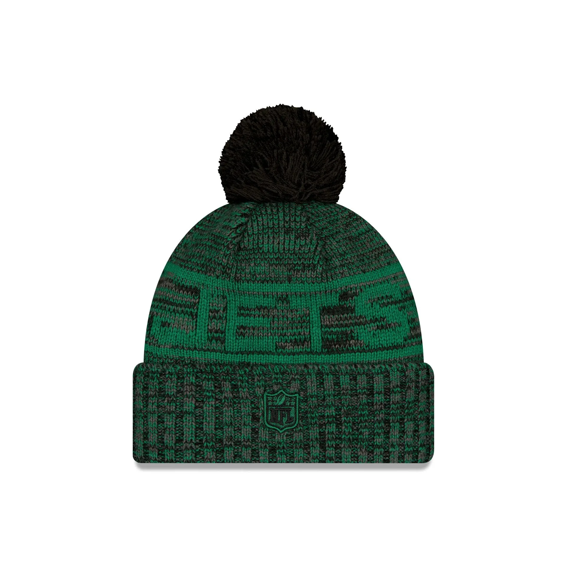 New York Jets 2025 Sideline Cold Weather Black Pom Knit Hat sold by New Era product image thumbnail 2